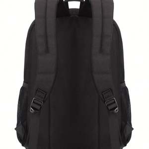 Mochila Escolar Negra de 26L con Logotipo Personalizado, Impermeable, para Viajes, Universidad y Negocios, con Múltiples Compartimentos - Product Image 4