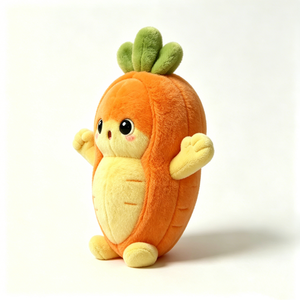 Peluche de zanahoria, lindo peluche de zanahoria, muñeco de peluche de verdura, peluche de zanahoria antropomórfico - Product Image 3