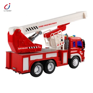 Più nuovo 1/16 scala mini elettrica di plastica modello di camion dei pompieri attrito veicolo del giocattolo - Product Image 4
