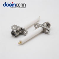 Connecteur SMA femelle personnalisé de haute qualité à 2 trous avec broche centrale longue