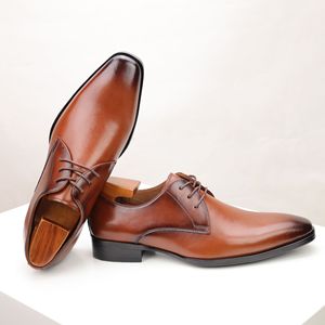 Zapatos Oxford de Cuero Genuino para Hombre, Estilo Italiano, de Lujo, Hechos a Mano, Bordados, Ligeros para Otoño, Ideales para Bodas - Product Image 2