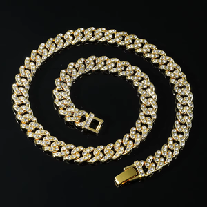 12Mm Full Men and Women With the Same Trendy Brand Hip Hop Necklace Tanjing Fashion Lijing Necklace - Product Image 3