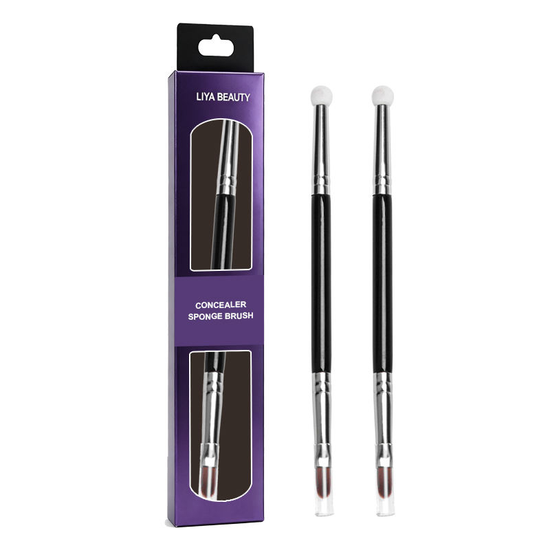 Gray Dual Ended Makeup Brush