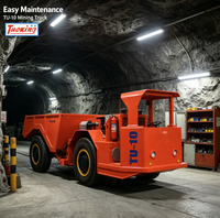 Camion minier souterrain compact de 10 tonnes, petit rayon de braquage, fonctionnement fluide, conduite flexible et sûre, confort optimal
