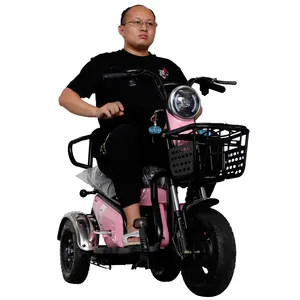 Milg-triciclo eléctrico de 3 ruedas con asiento, carrito de comida