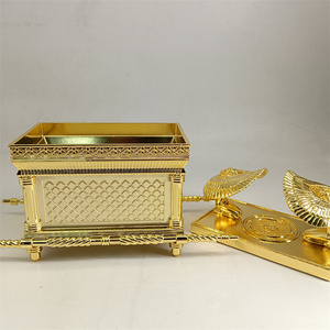 Modèle <span class=keywords><strong>d</strong></span>'Arche de la <span class=keywords><strong>Alliance</strong></span> en métal plaqué or, ornement juif Judaica, souvenir religieux israélien, <span class=keywords><strong>d</strong></span>écoration de bureau à domicile, cadeau - Product Image 2