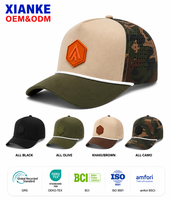 Casquette de golf X&K confortable en cuir avec patch, broderie 3D, corde en nylon réglable, visière incurvée, pour femme, 5 panneaux, vente en gros