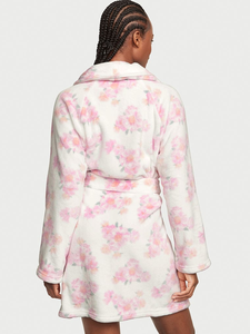 <span class=keywords><strong>Peignoir</strong></span> d'hiver en molleton imprimé floral à manches longues de style Offres Spéciales pour femmes - Product Image 3