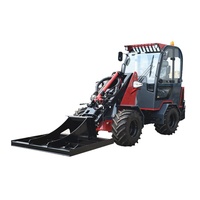 Mini Wheel Loader Multifungsi 1000kg dengan Quick Hitch, Traktor Loader Kebun dan Pertanian Kecil