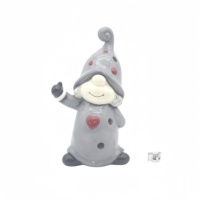 Luces LED Elfo de Navidad Gnomo Muñeca de cerámica Decoración de vacaciones de Navidad Artes y manualidades Juguetes para suministros de vacaciones de Navidad