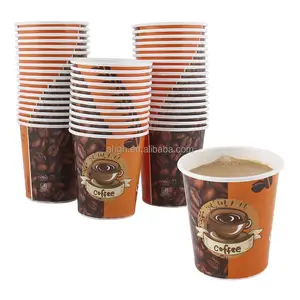 निर्माता पर्यावरण-अनुकूल अनुकूलित सस्ते 7OZ सिंगल वॉल कप लोगो मुद्रित डिस्पोजेबल पेपर कॉफी कप