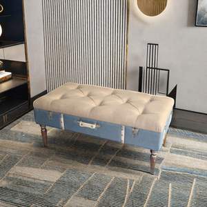 Tabouret de change de chaussures INNOVA Home en tissu confortable avec housse amovible, design d'appoint, fabricant - Product Image 2