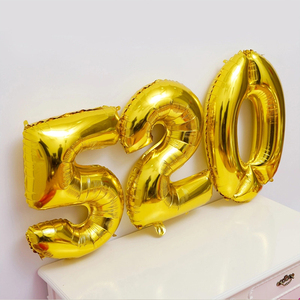 Palloncino in lamina d'argento con <span class=keywords><strong>numero</strong></span> rosa in oro 16 pollici per decorazione di compleanno palloncino per festa di buon compleanno forniture per 0-9 numeri - Product Image 2