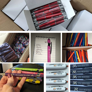 Bedrijfskrijtjes gekleurde gel bulk inkt promotioneel met aangepast logo bedrukte boligrafos schrijfballpoint metalen pennen - Product Image 2