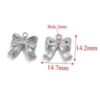 Breloques nœud papillon en acier inoxydable, plaqué or PVD, étanches, pour la fabrication de bijoux DIY (boucles d'oreilles, bracelets, colliers)