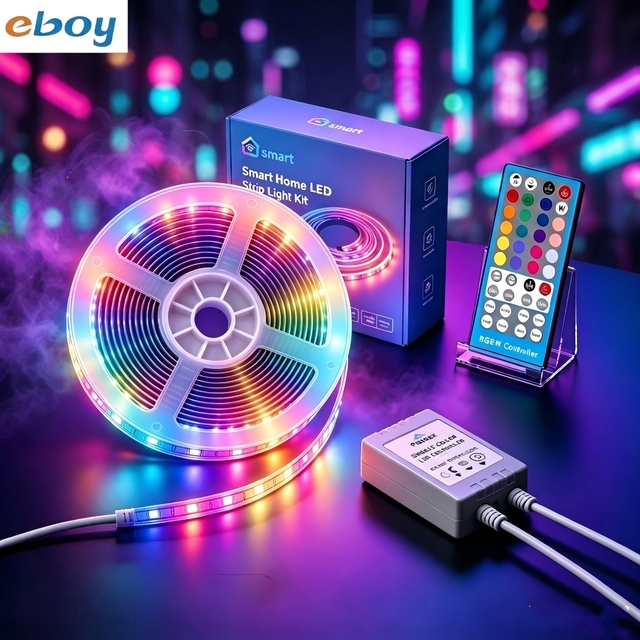 RGBW Dimmable Infrared LED Strip Lights, 220-240V DC12V 3M IR Remote Control for Home
