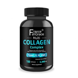 Complexe multi-collagène - 150 capsules pour la peau, les cheveux, les articulations et la digestion - 3 300 mg par portion - Product Image 1