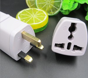 Adaptador de enchufe de 3 pines, convertidor de viaje, blanco, UK/US/EU <span class=keywords><strong>Universal</strong></span> a UK - Product Image 2