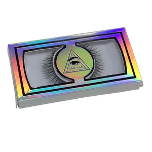 Groothandel Custom Kartonnen Papier Holografische Wimper Verpakking