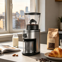 Moulin à café conique anti-statique pour espresso, cadeau d'entreprise, logo personnalisé gravé au laser, coffret cadeau, cadeaux d'affaires pour les fêtes