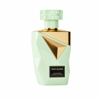 Flacon de parfum personnalisé 30ml/50ml/100ml, flacon pulvérisateur de parfum coloré, flacon en verre à col serti avec bouchon en plastique coloré