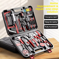 Juego de Herramientas Manuales de 101 Piezas para Electricistas y Trabajos de Carpintería con Estuche de Plástico