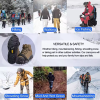 Crampons à glace en acier Tmazak très vendus, crampons antidérapants pour la marche sur la neige et la glace, pour chaussures