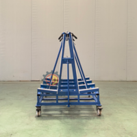 SANDE Chariot de transport pour dalles de pierre et de granit, avec cadre inférieur amovible et support en A