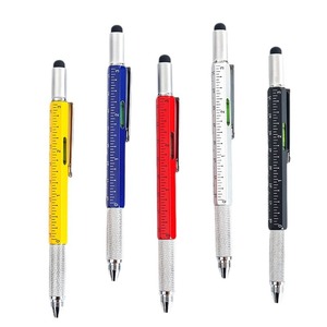 Custom Logo 6-in-1 Multifunction <strong>Office</strong>/Gifts <strong>Tool</strong> Pen 1.0mm Metal for Stylus with Screwdriver Ruler Level for Writing - Product Image 5