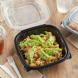 Caja de Plástico MFPP de Doble Tono con Cierre, Contenedor de Plástico Antivaho de Grado Alimenticio para Hamburguesas, Pastelería, Catering, Suministro al por Mayor - Product Image 2