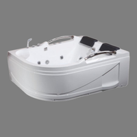 Bain à remous spa moderne et portable à double paroi avec fonction de massage intégrée, baignoire jacuzzi équipée de lumières colorées et de bulles