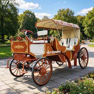 Voiture de tourisme électrique sans chevaux homologuée CE, chariot de tourisme multi-places pour parcs d'attractions, événements festifs et entreprises de location - Product Image 1