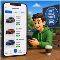 Plataforma Móvil para Comprar y Vender Autos con Búsqueda de Vehículos y Generación de Cuentas de Contactos, Compatible con Internet, Linux y MAC