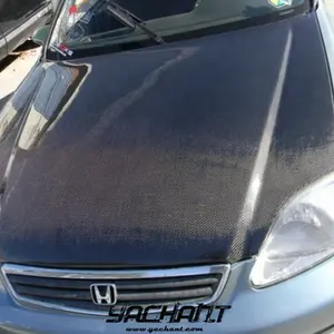 Ticaret güvencesi karbon Fiber Hood Bonnet için Fit 1996-1998 3DR Hatchback EK OE stil ön kapak kapağı