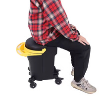 Seau multifonctionnel professionnel OEM Shinetoola ST-AD-1 à roulettes pour lavage et nettoyage de voiture, châssis, roues, couvercles, norme CE