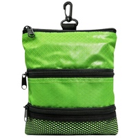 Sac de golf en cuir véritable à trois couches avec fermeture éclair, design portable, entièrement étanche, rangement pour accessoires à suspendre à la taille