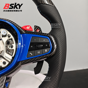 Adecuado para volante <span class=keywords><strong>BMW</strong></span> G05 G20 G30 X3 G01 X4 G02 M2 M3 G82 LCI M5 F90 2011-2024 volante de fibra de carbono personalizado - Product Image 3