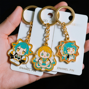 Custom Desgin High Quality Key Chain Cat Anime Cabin 3D Keychain Steel Customized Epoxy Metal Cute Soft Hard Enamel Keychain