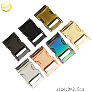 Buckles For Bags Wholesale Multicolor Bags Release Buckle Logo Blanks Alloy Quick Side Adjustable Buckles For Dog Collars