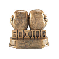 Trophée de boxe en résine WeiVista, gants rétro style bronze, prix pour les sports de combat, tournoi, club, événement, usine