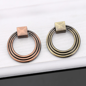 European Style <b>Antique</b> Bronze Drawer Pull Ring Handle Vintage Distressed Single Hole Wardrobe <b>Bedside</b> <b>Table</b> Handle - Product Image 3