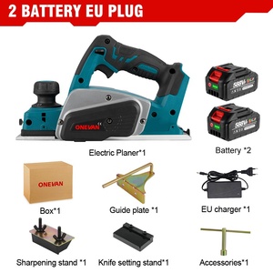 <span class=keywords><strong>Raboteuse</strong></span> électrique sans fil ONEVAN 30000 tr/min, outil de découpe de meubles DIY, outil de travail du bois, batterie 3.0Ah, 2 vitesses - Product Image 4