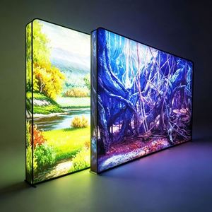 ป้ายไฟ LED สำหรับร้านค้าปลีก กล่องไฟผ้า LED สำหรับผ้าตึง SEG พร้อมขาตั้ง ป้ายไฟโฆษณาเชิงพาณิชย์ ฉากหลังงานนิทรรศการ - Product Image 1