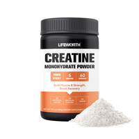 LIFEWORTH Vente en gros Supplément de prise de masse sportive sans sucre Créatine Monohydrate en poudre