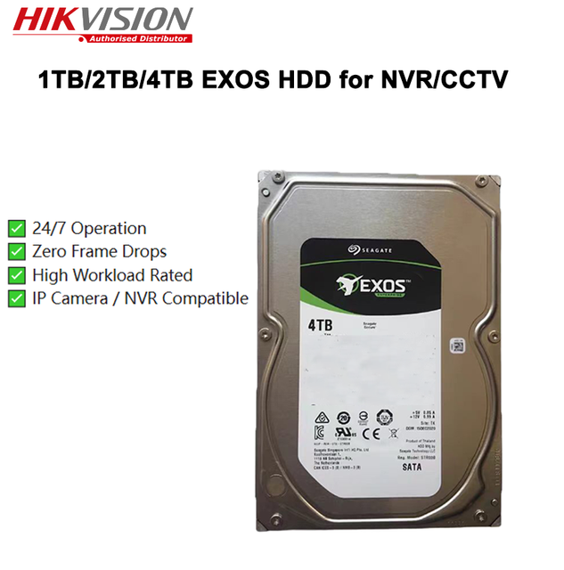 1TB/2TB/4TB Zero Frame Drops Surveillance HDD 24/7 Continuous Recording for CCTV