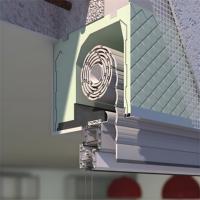 Porte enroulable moderne FRAME, résistante à la pluie et au vent, en aluminium, certifiée CE, volet roulant automatique, volet de sécurité, fonctionnement électrique
