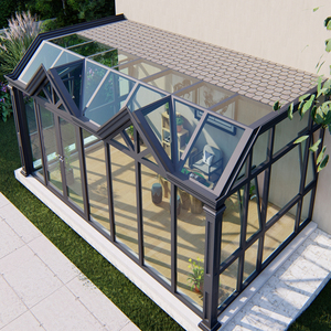 Véranda solaire triangulaire en verre trempé avec structure en aluminium, pratique, très demandée et populaire pour villa - Product Image 3