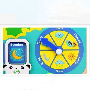 OEM préscolaire éducatif enfants apprenant cognitif saison heure/mois calendrier horloge jouet pour enfants - Product Image 2