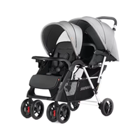 Poussette Jumeaux Légère Pliable 2 Places pour Bébé en Gros