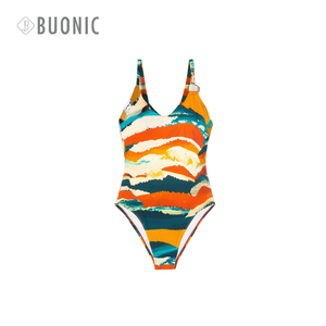 Costume da bagno intero da donna Buonic con stampa astratta a spirale, taglia 40 42 44 46 48, abbigliamento da spiaggia - Product Image 2